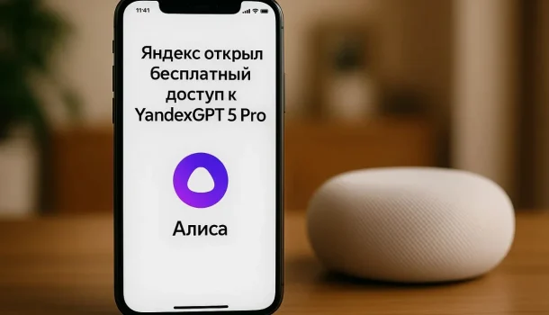 Яндекс открыл бесплатный доступ к YandexGPT5Pro в «Алисе»
