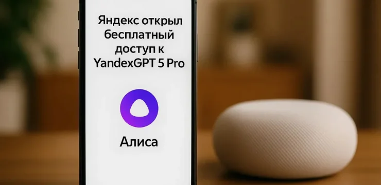Яндекс открыл бесплатный доступ к YandexGPT5Pro в «Алисе»